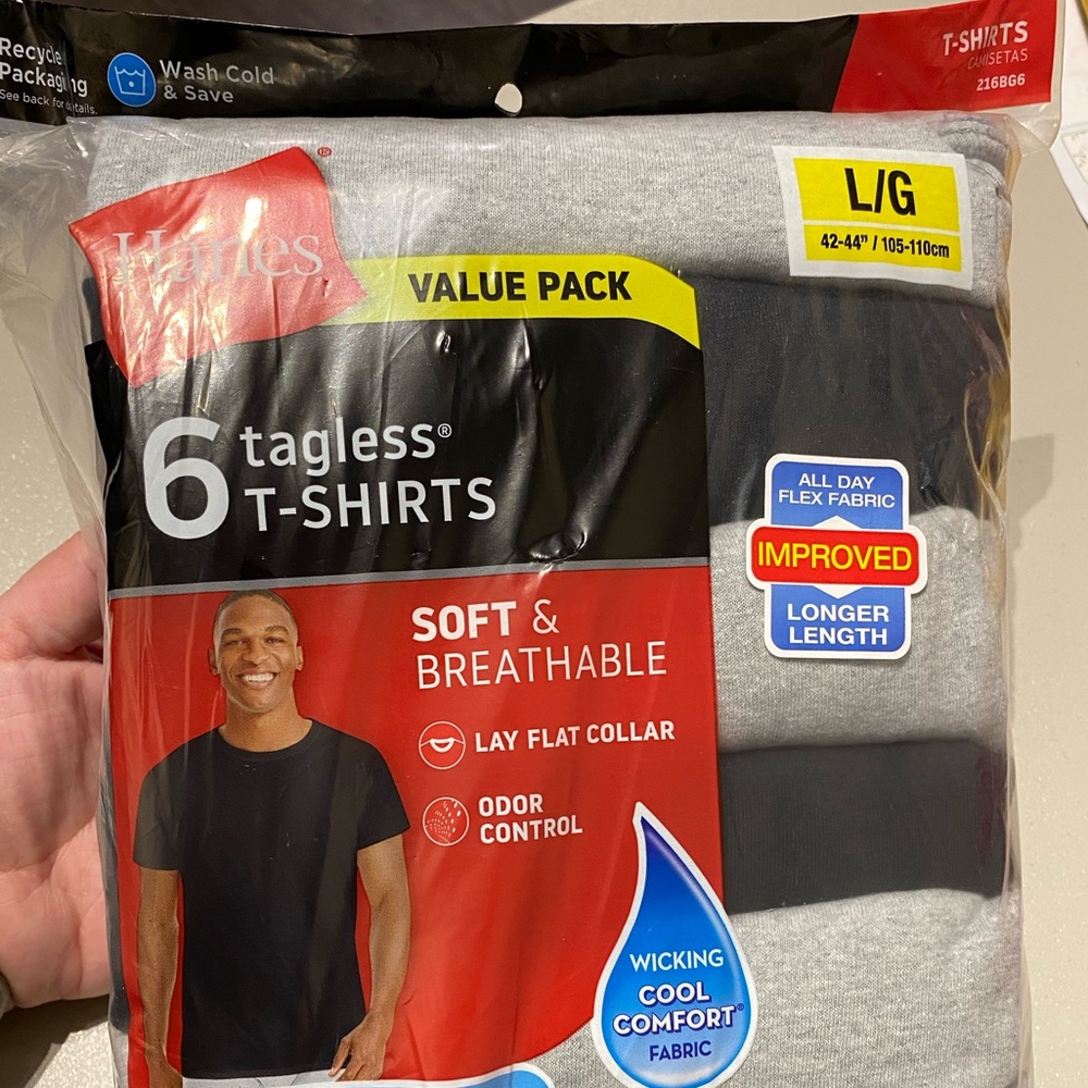 Hanes tagless tshirts